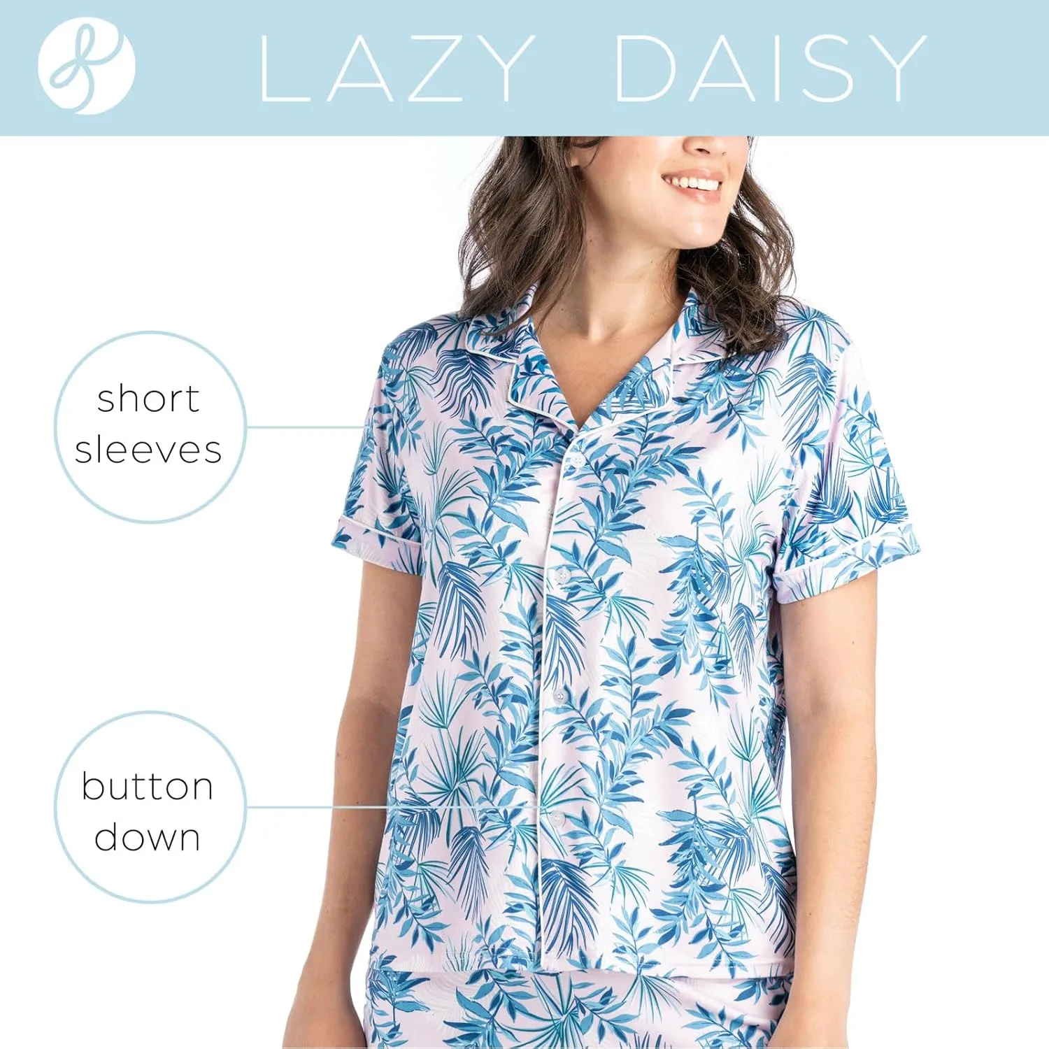 Hello Mello Lounge Short Sleeve Soft Pajama Top for Women