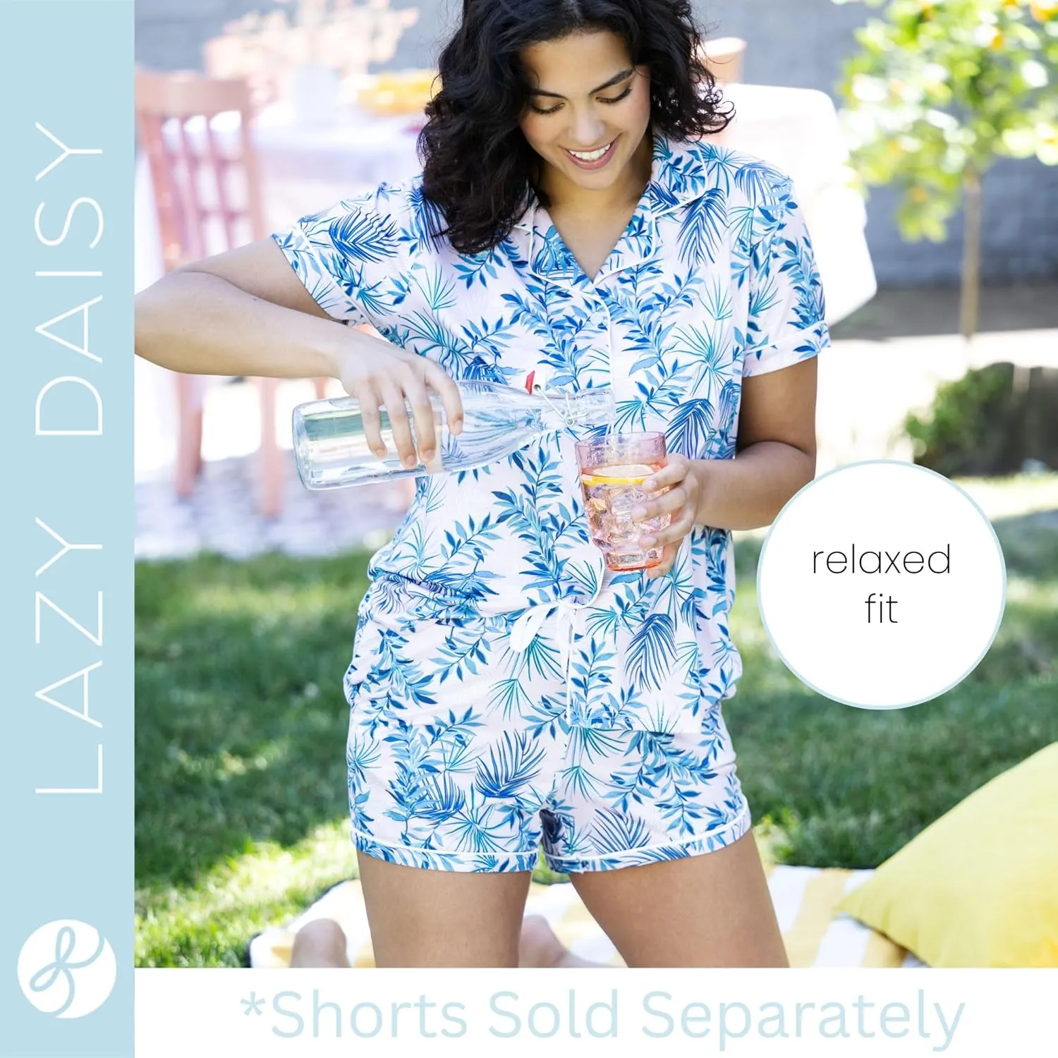 Hello Mello Lounge Short Sleeve Soft Pajama Top for Women