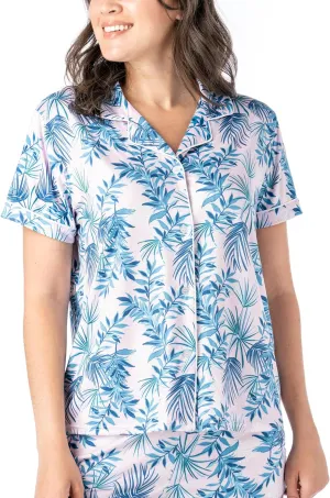 Hello Mello Lounge Short Sleeve Soft Pajama Top for Women