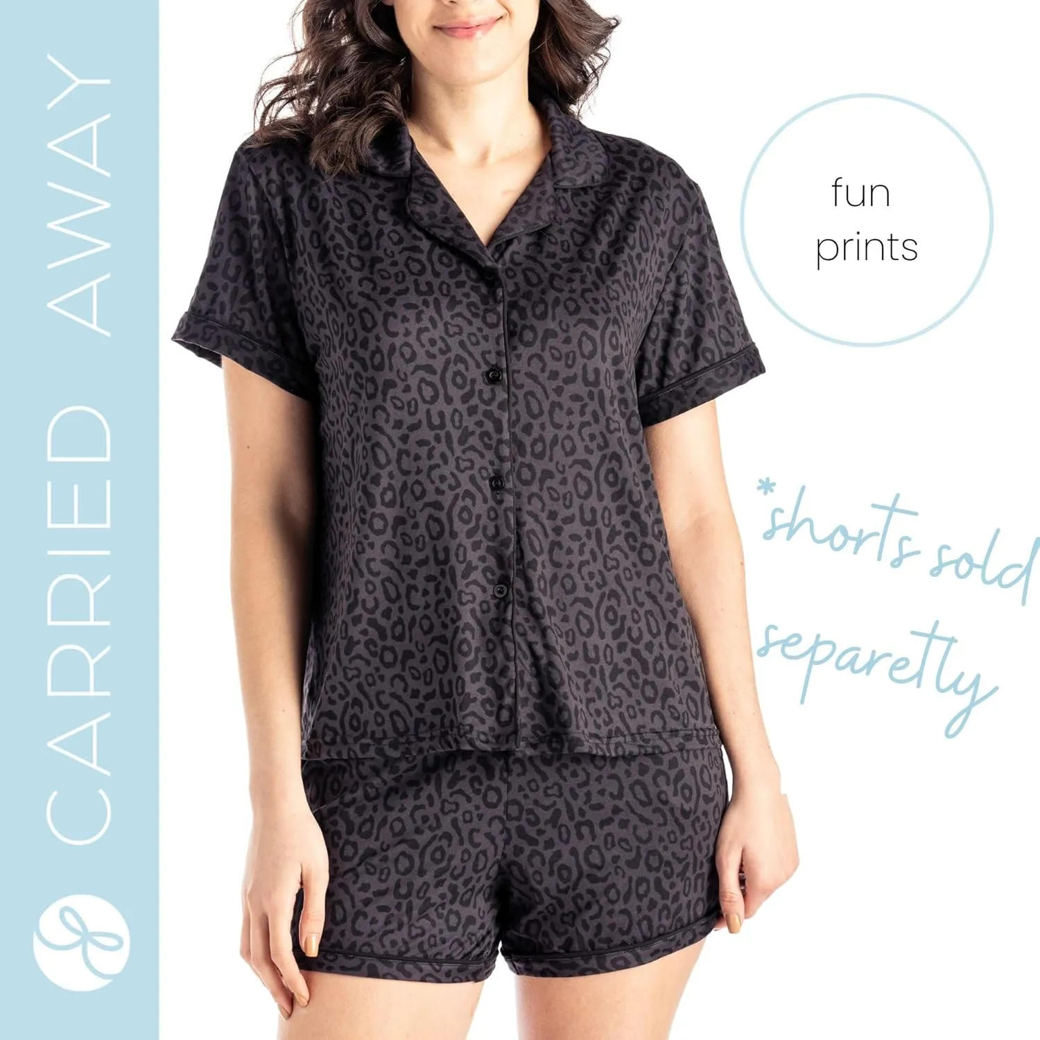 Hello Mello Lounge Short Sleeve Soft Pajama Top for Women