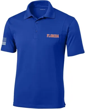 Heritage Pride Football Team Color State Name Embroidered Golf Polo