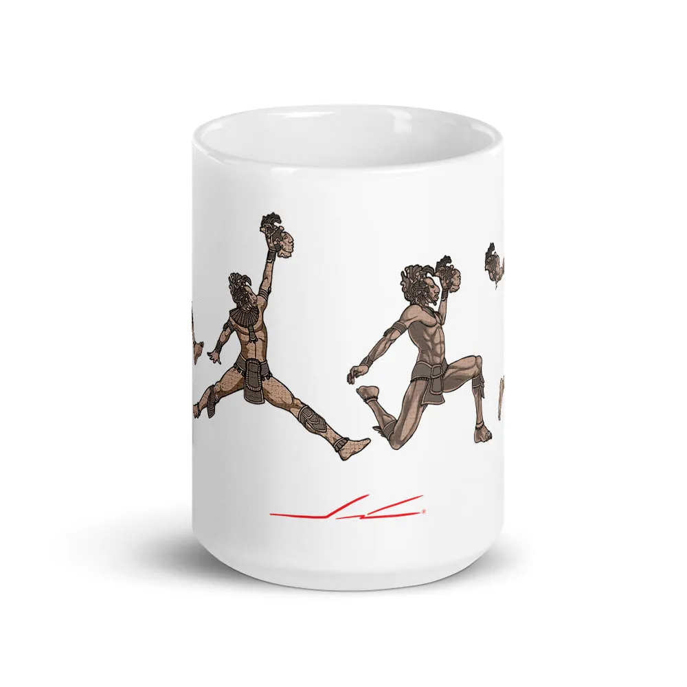 Heroes White glossy mug