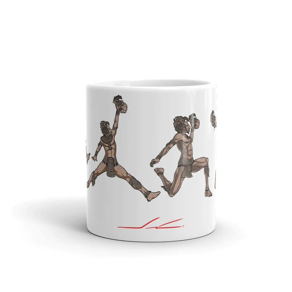 Heroes White glossy mug