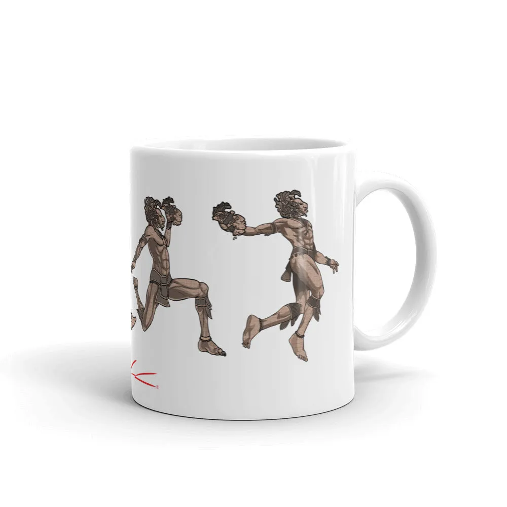 Heroes White glossy mug