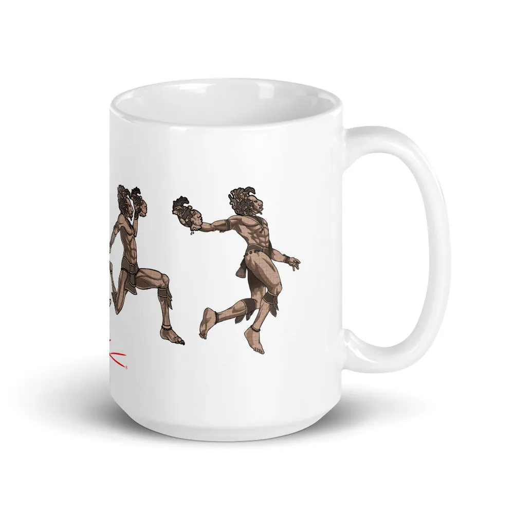 Heroes White glossy mug