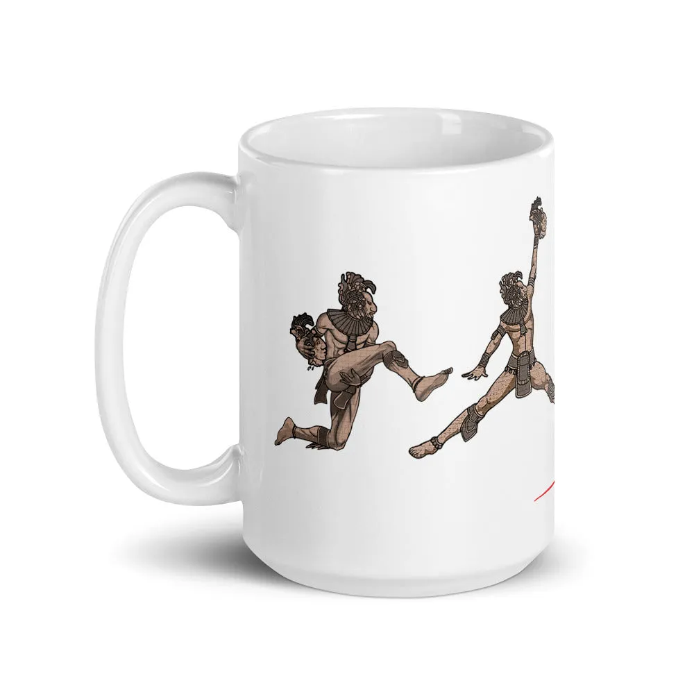 Heroes White glossy mug