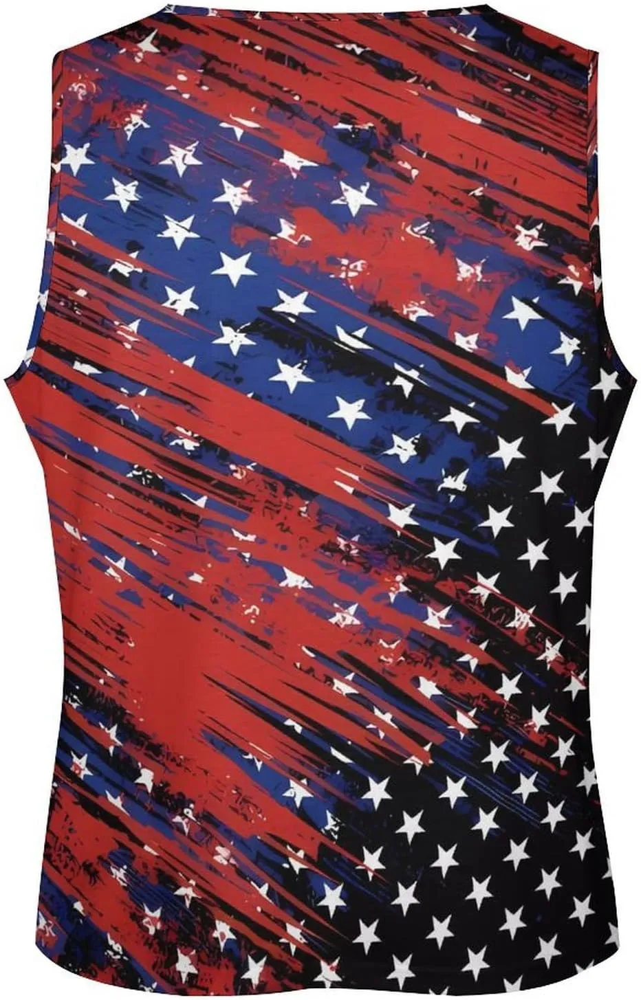 HOTYD American Flag Tank Tops Men Patriotic Tank Tops for Men 3D Print Summer Casual Quick Dry Sleeveless Muscle Shirts
