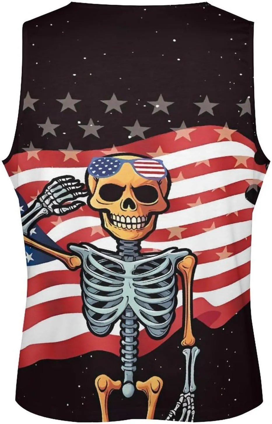 HOTYD American Flag Tank Tops Men Patriotic Tank Tops for Men 3D Print Summer Casual Quick Dry Sleeveless Muscle Shirts
