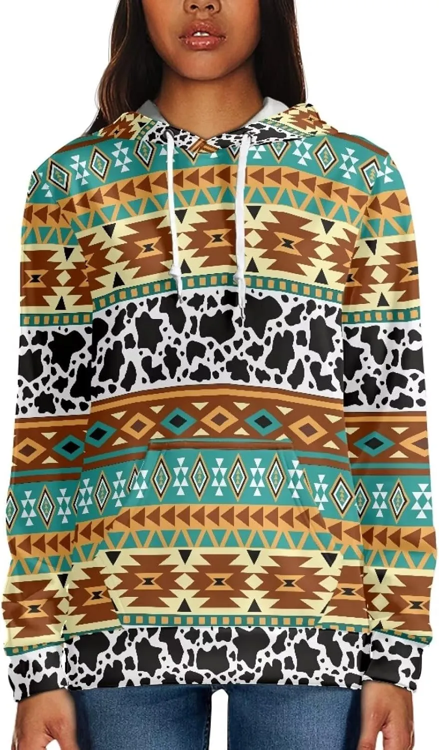 Howilath Womens Plus Size Hoodies Tops, Colorful Splash Galaxy Hoody Tie-dye Puppy Dogs Long Sleeve Shirts fall Tunic Tops