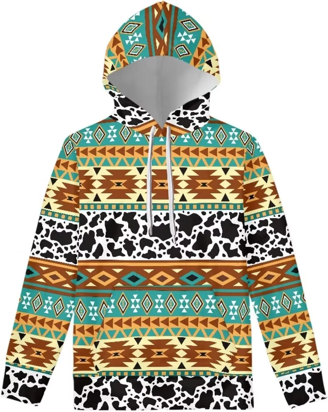 Howilath Womens Plus Size Hoodies Tops, Colorful Splash Galaxy Hoody Tie-dye Puppy Dogs Long Sleeve Shirts fall Tunic Tops