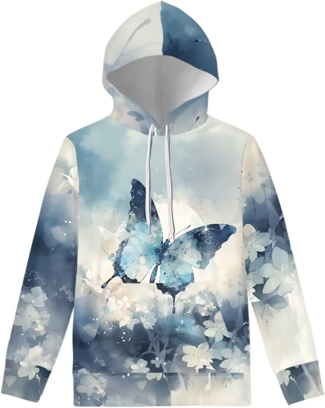 Howilath Womens Plus Size Hoodies Tops, Colorful Splash Galaxy Hoody Tie-dye Puppy Dogs Long Sleeve Shirts fall Tunic Tops
