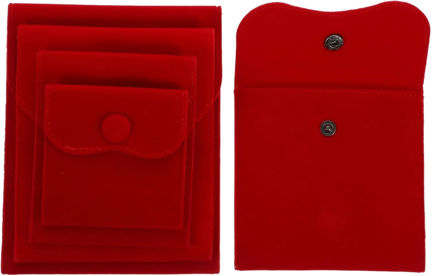 iplusmile 15pcs Jewelry Bag Small Pouches Travel Pouch Mini Bags Handles Snap Button