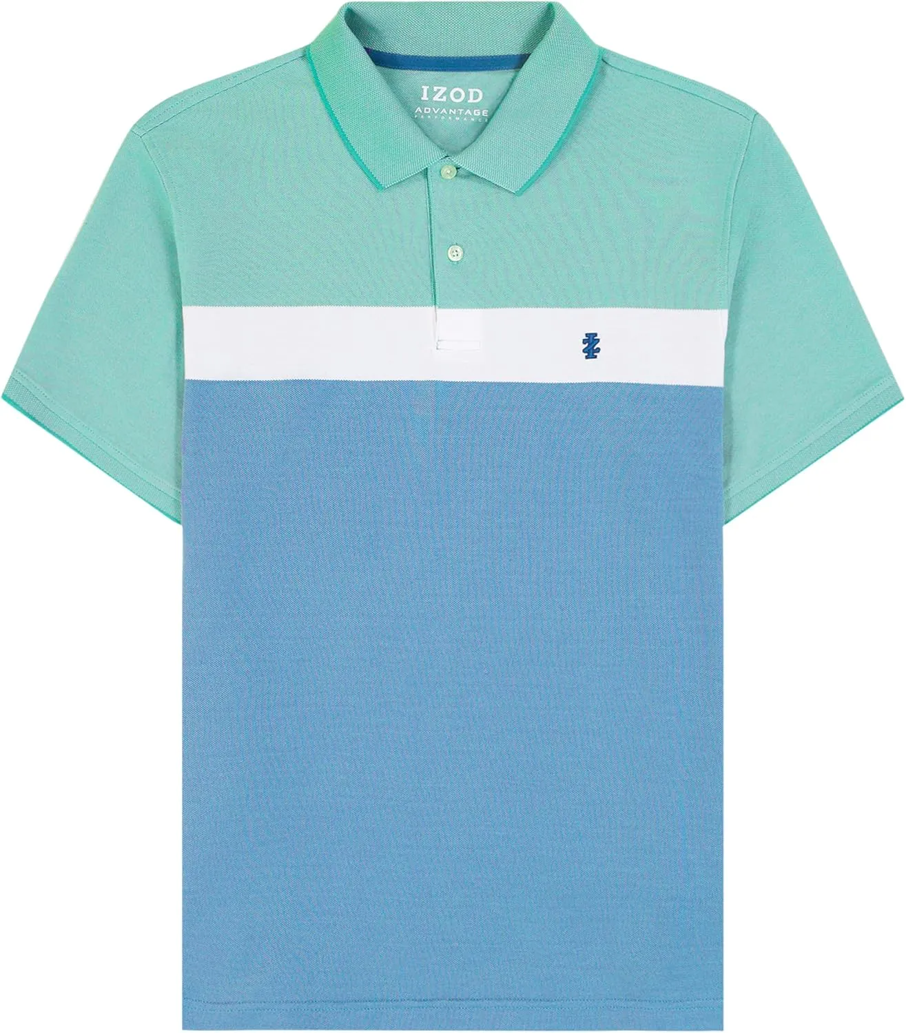 IZOD Men's Advantage Performance Short Sleeve Stripe Polo Shirt