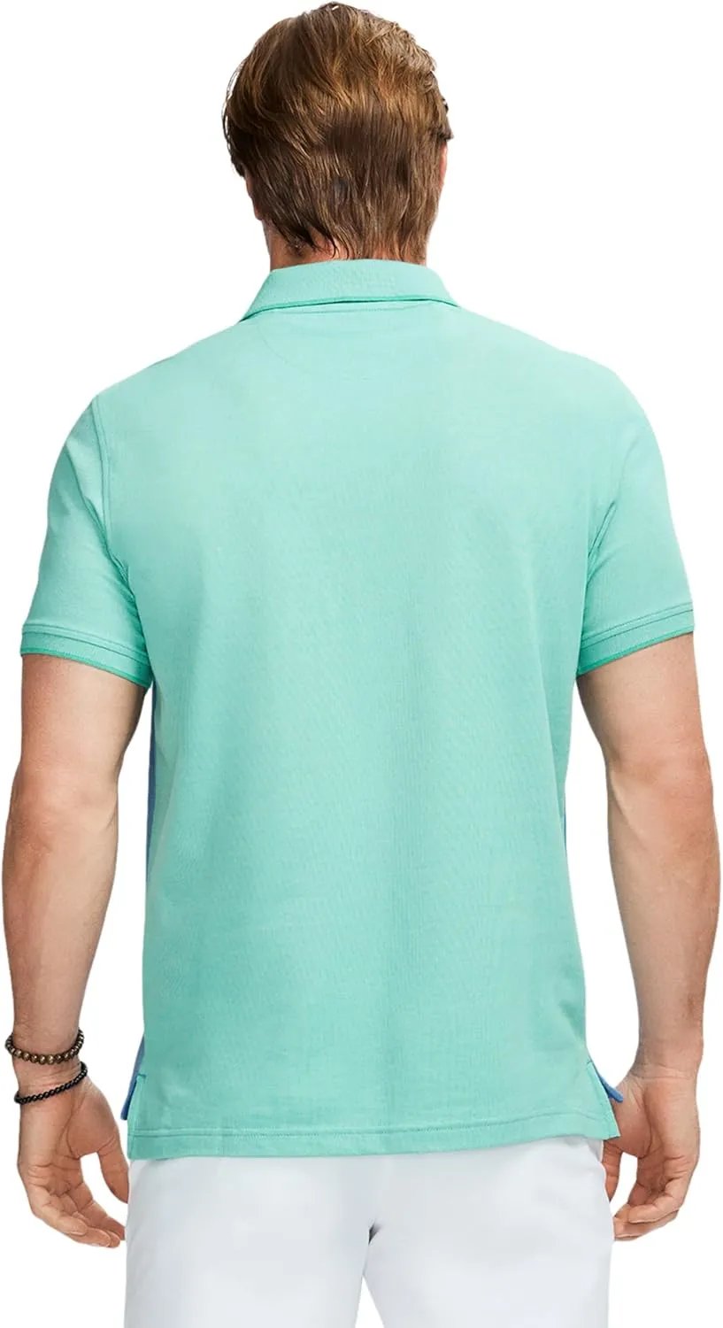 IZOD Men's Advantage Performance Short Sleeve Stripe Polo Shirt