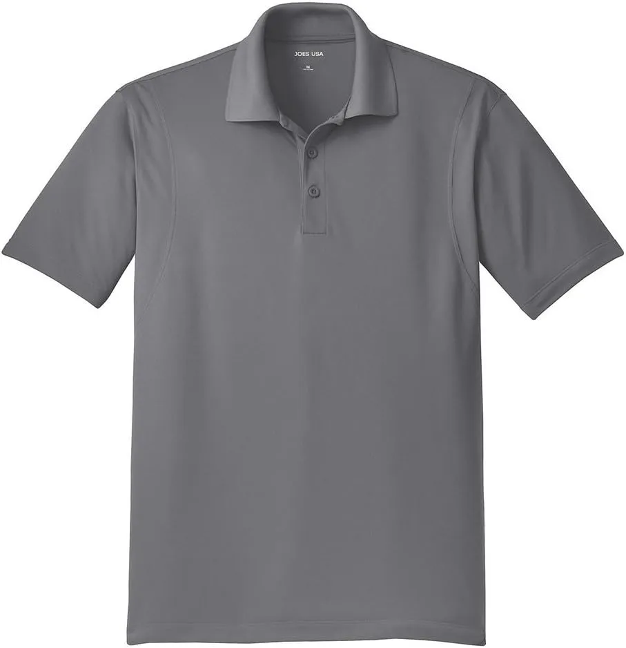 Joe's USA Mens Moisture Wicking Micropique Golf Polos in Regular, Big & Tall
