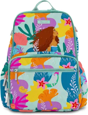 JuJuBe Disney's The Little Mermaid Zealous Diaper Bag Backpack, Fashionable Lightweight Travel Bag, 9 Pockets for Organization, Baby Bottles, Diapers, Pacifier, Snacks, Padded Adjustable Back Straps