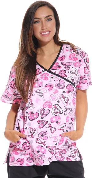 Just Love Womens Holiday Scrub Tops