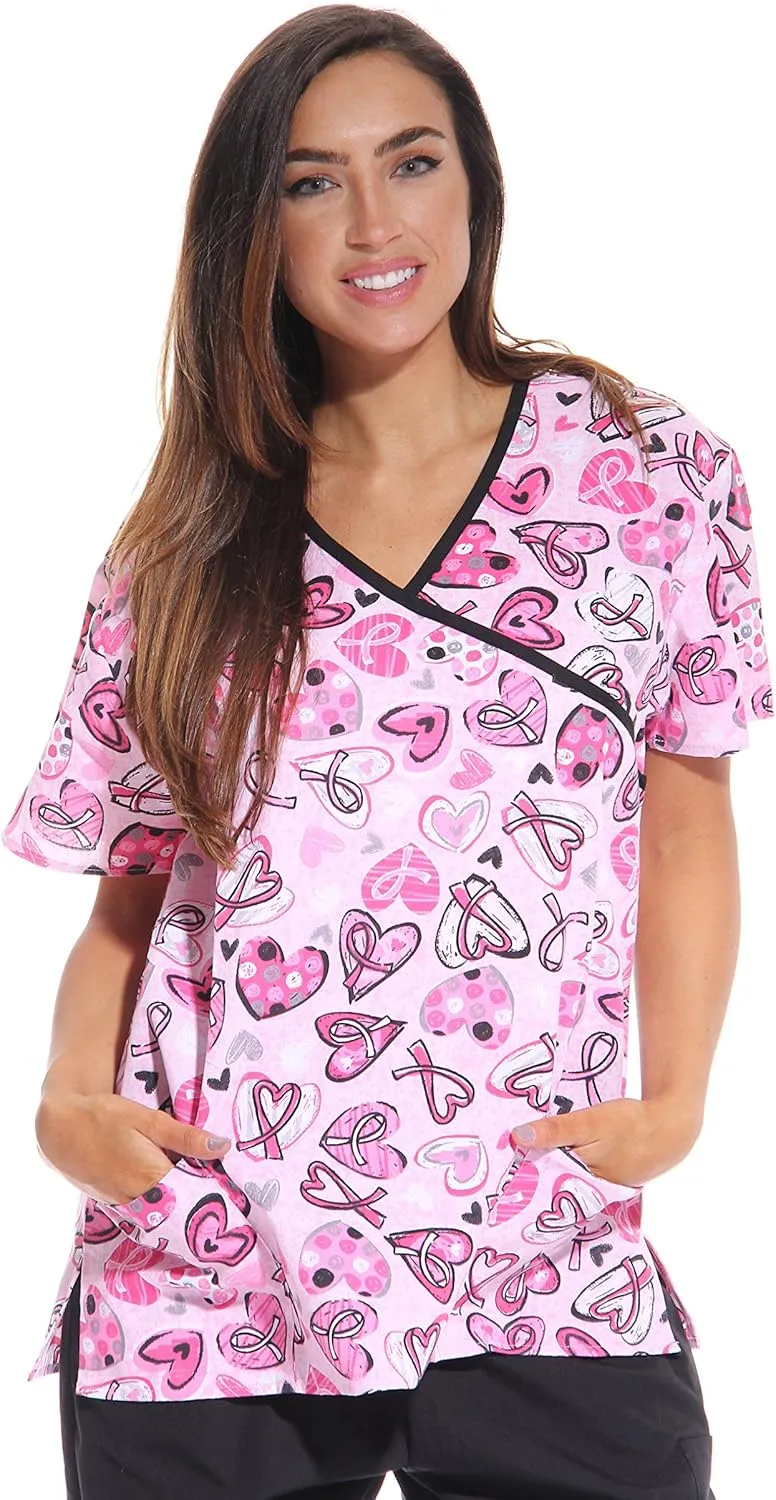 Just Love Womens Holiday Scrub Tops