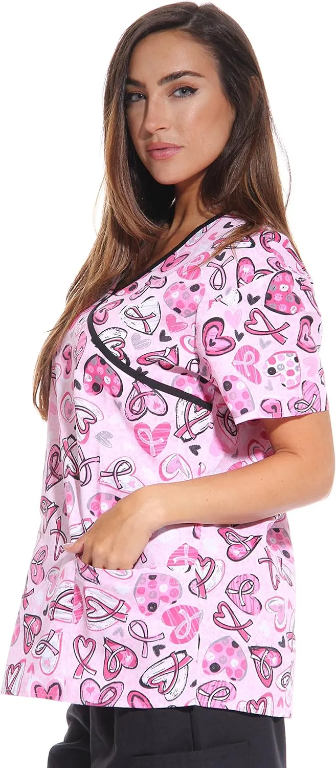 Just Love Womens Holiday Scrub Tops