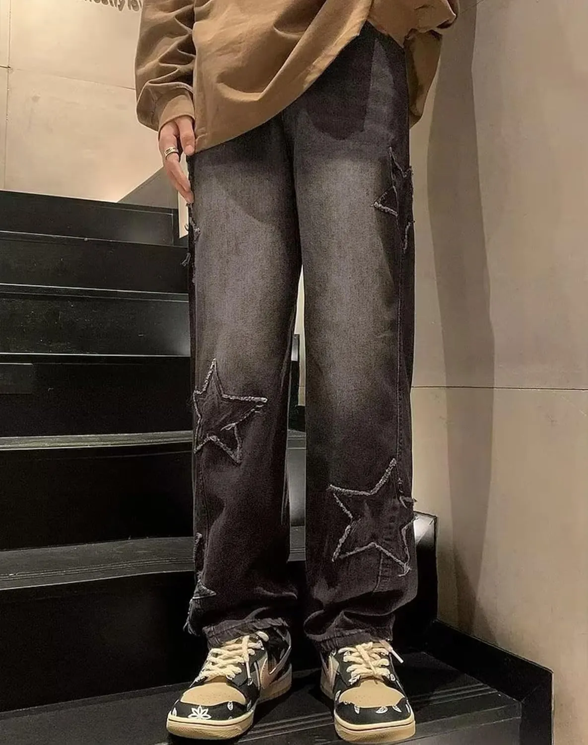 Kisswow Y2k Star Jeans for Women Cute Jeans for Teens Y2k Cargo Pants Women