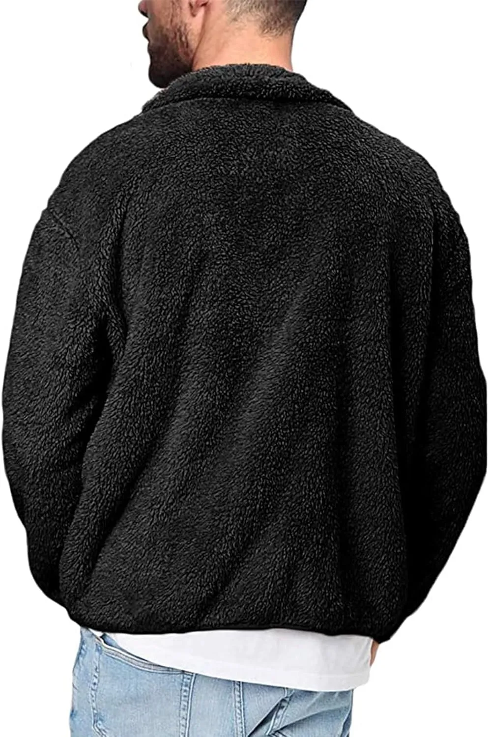 LCMTWX Men's Thick Thermal Winter Jacket Stand Collar Knitted Splice Sweater Coat Casual Cardigan Stylish Mens Puffer