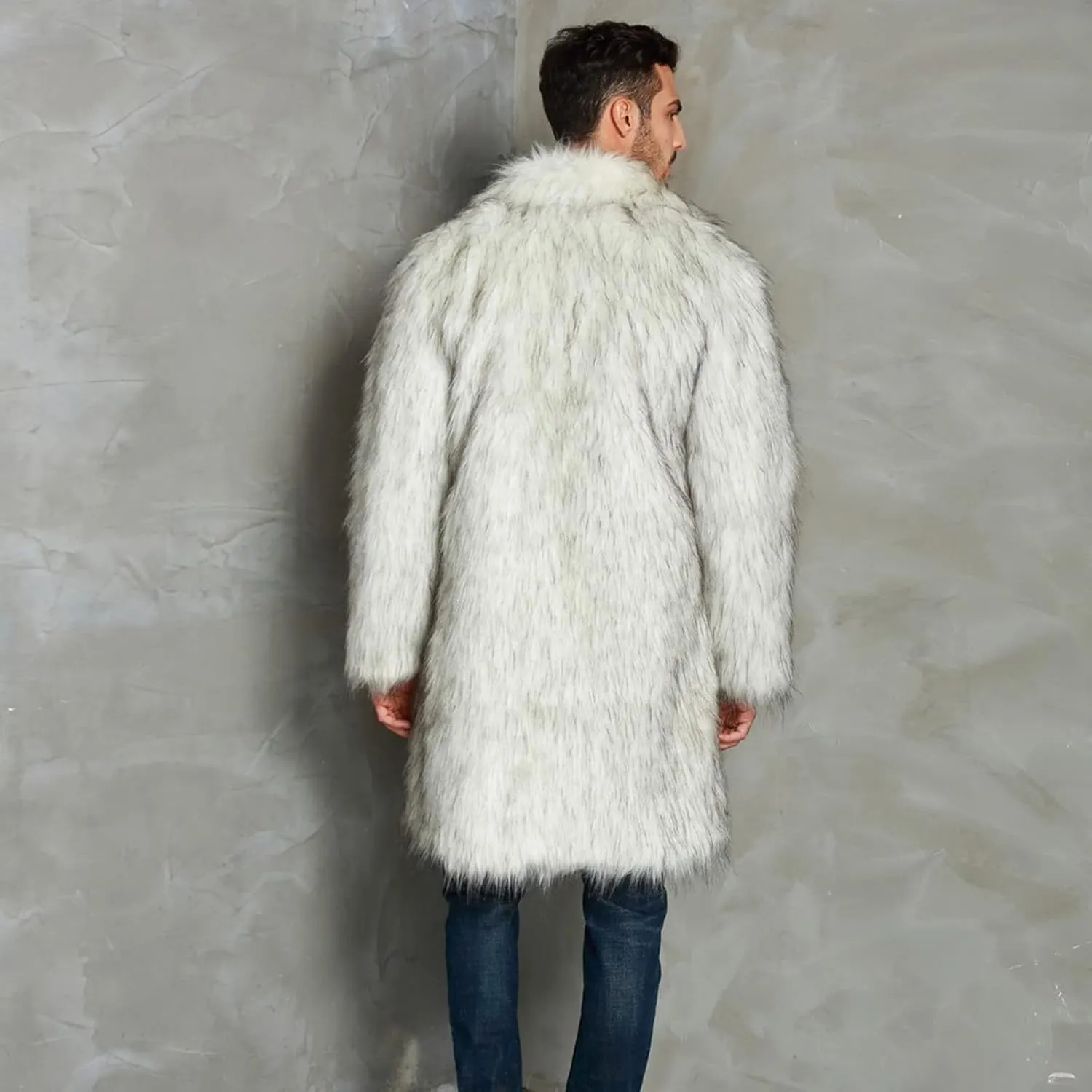 LCMTWX Men's Thick Thermal Winter Jacket Stand Collar Knitted Splice Sweater Coat Casual Cardigan Stylish Mens Puffer