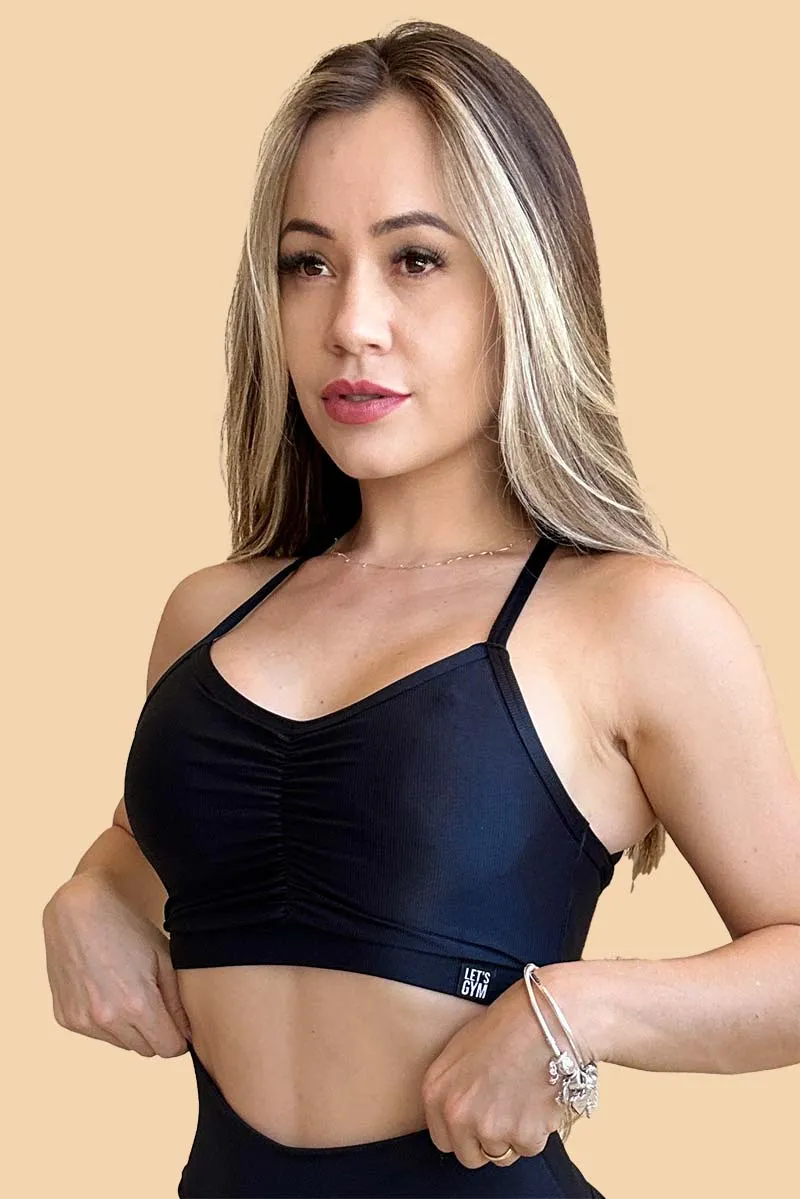 Let's Gym Glossy Sheered Bra
