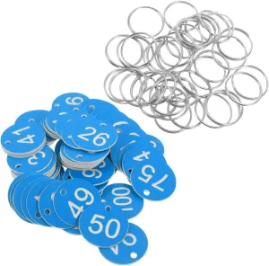 LIFKOME 30Pcs Round Plastic Number Tags with Key Rings Lightweight Numbered Labels for Easy Organization for Keys Bags Luggage and More User Friendly Design
