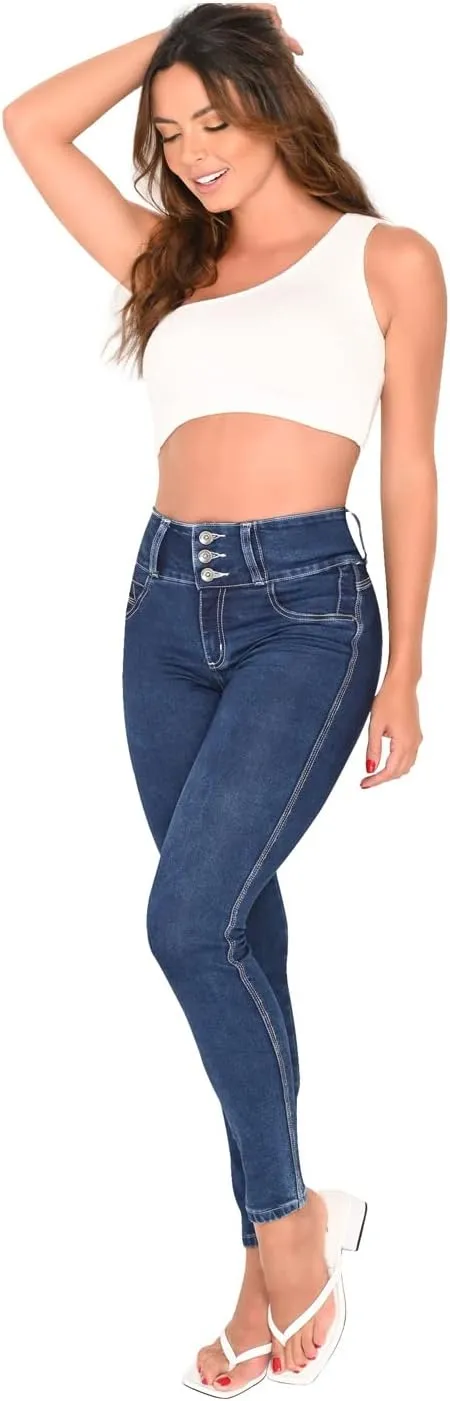 L.O.W.L.A SHAPEWEAR High Waisted Jeans for Women | Pantalones Colombianos Levanta cola | Butt Lifting Jeans