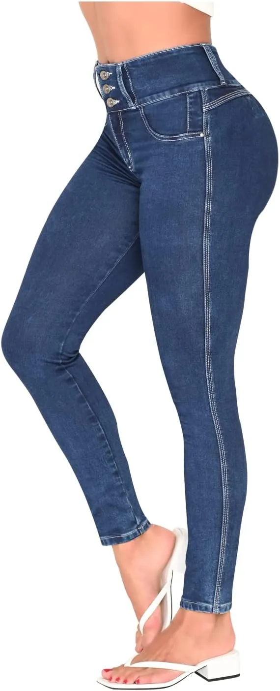 L.O.W.L.A SHAPEWEAR High Waisted Jeans for Women | Pantalones Colombianos Levanta cola | Butt Lifting Jeans