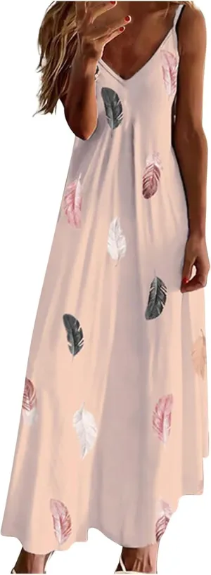 LRMQS Summer Dresses for Women 2025 Vacation Casual Plus Size Maxi Sun Dress Trendy Flowy Beach Long Spaghetti Strap Sundress