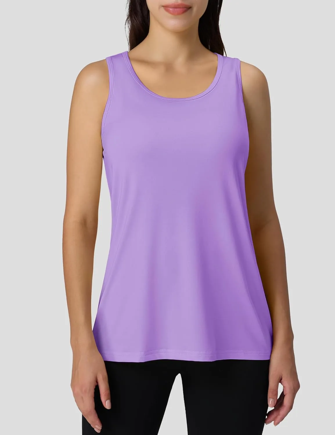 MAGCOMSEN Women's Sleeveless Workout Tank Tops UPF 80  Racerback Shirts Quick Dry UV Protection Athletic Gym Summer Tops