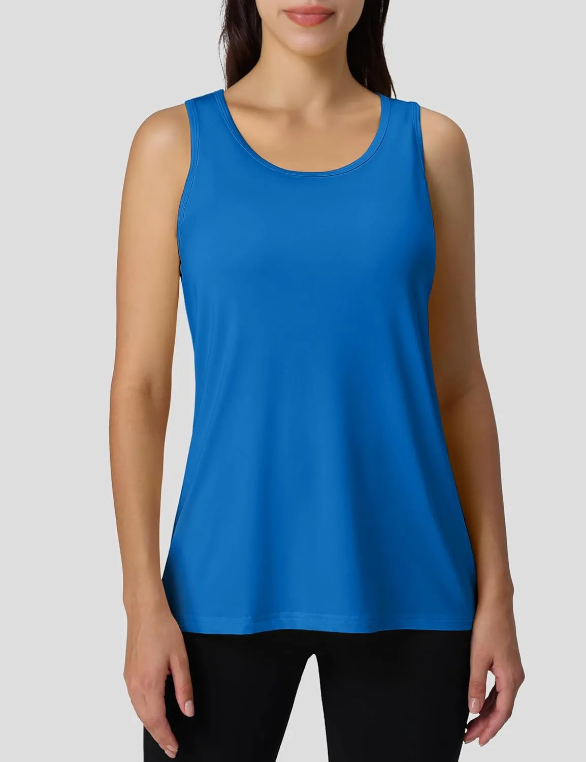 MAGCOMSEN Women's Sleeveless Workout Tank Tops UPF 80  Racerback Shirts Quick Dry UV Protection Athletic Gym Summer Tops