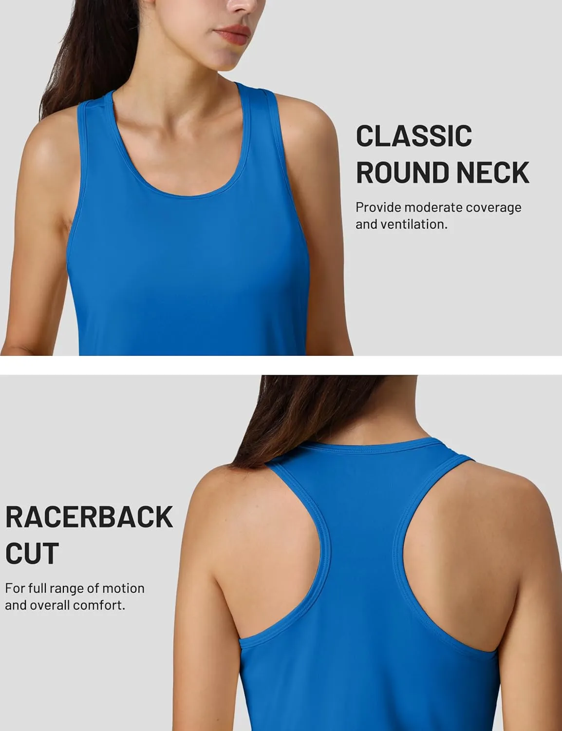MAGCOMSEN Women's Sleeveless Workout Tank Tops UPF 80  Racerback Shirts Quick Dry UV Protection Athletic Gym Summer Tops