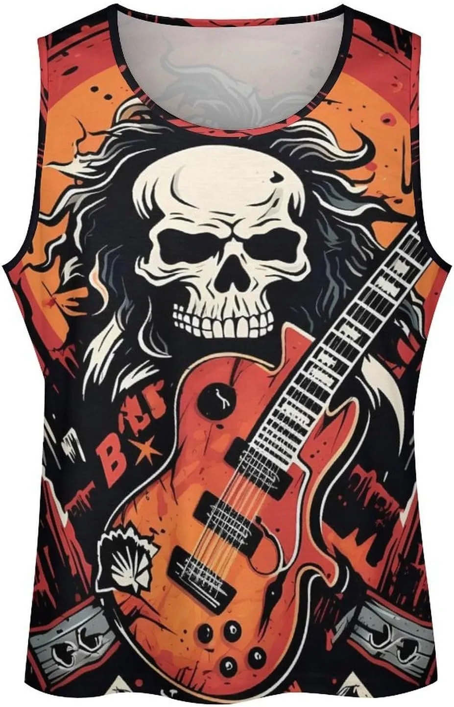 MARSVOVO Mens Tank Top Colorful Floral Graphic Print Casual Sleeveless Crew Neck Western Sportswear Trendy Clothes