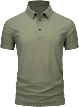 Men Golf T-Shirt Summer Sports Golf Apparel Short Sleeve Shirt Quick Dry Breathable Polo Shirts
