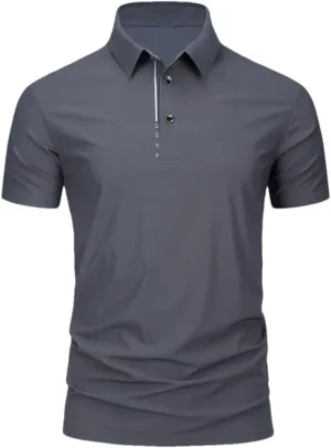 Men Golf T-Shirt Summer Sports Golf Apparel Short Sleeve Shirt Quick Dry Breathable Polo Shirts