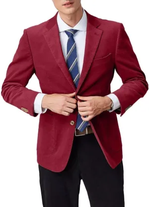 Mens Blazer Peak Lapel Suit Jacket Tweed Herringbone Sports Jackets for Men Slim Fit Business Casual Sports Coat