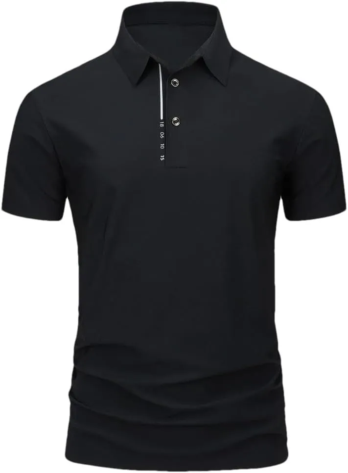 Men's Golf T-Shirt Short Sleeve Shirt Quick Dry Breathable Polo Shirts for Men Golf Shirts