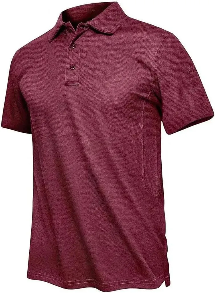 Men's Shirts Short Sleeve Quick Dry T-Shirt Breathable Work Shirt Fishing Hiking Golf Polos Top