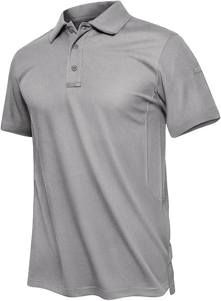 Men's Shirts Short Sleeve Quick Dry T-Shirt Breathable Work Shirt Fishing Hiking Golf Polos Top