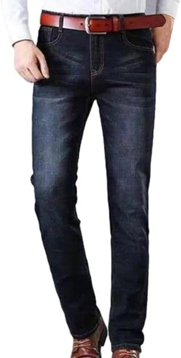 Men's Slim Fit Jeans Stretch Denim Pants Vintage Straight Leg Boyfriend Jeans with Pockets