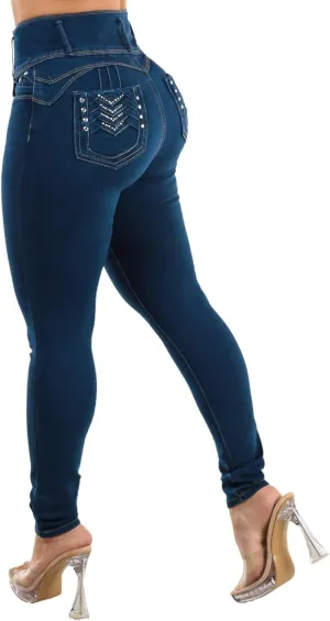 Moda Xpress Super High Waisted Butt Lifting Jeans for Women - Levanta Cola Skinny Jeans