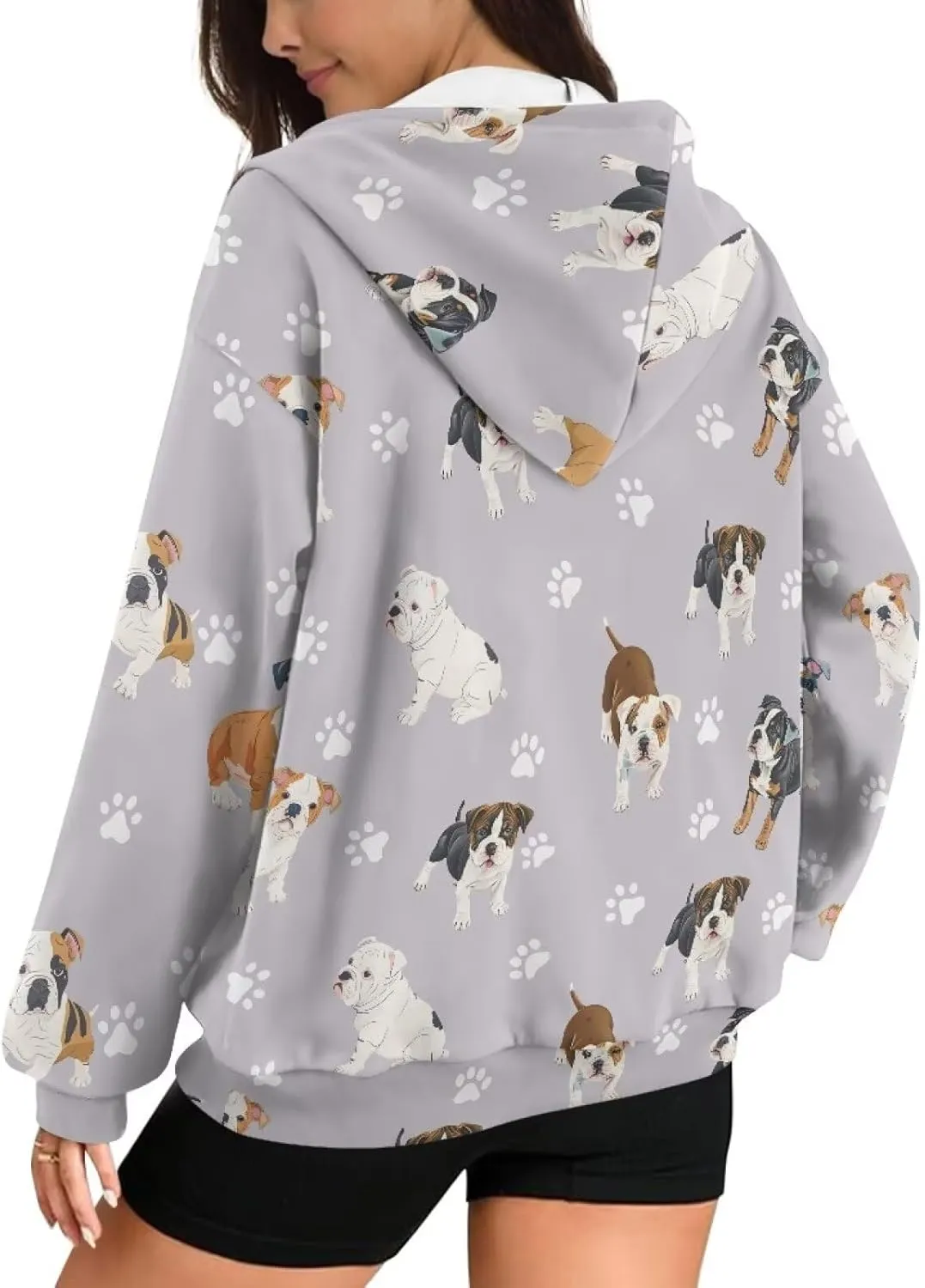 Oversized Sweatshirts for Women Zip Up Hoodies Fall Long Sleeve Jackets with Pockets Hooded Tops Loose Y2K Outfits