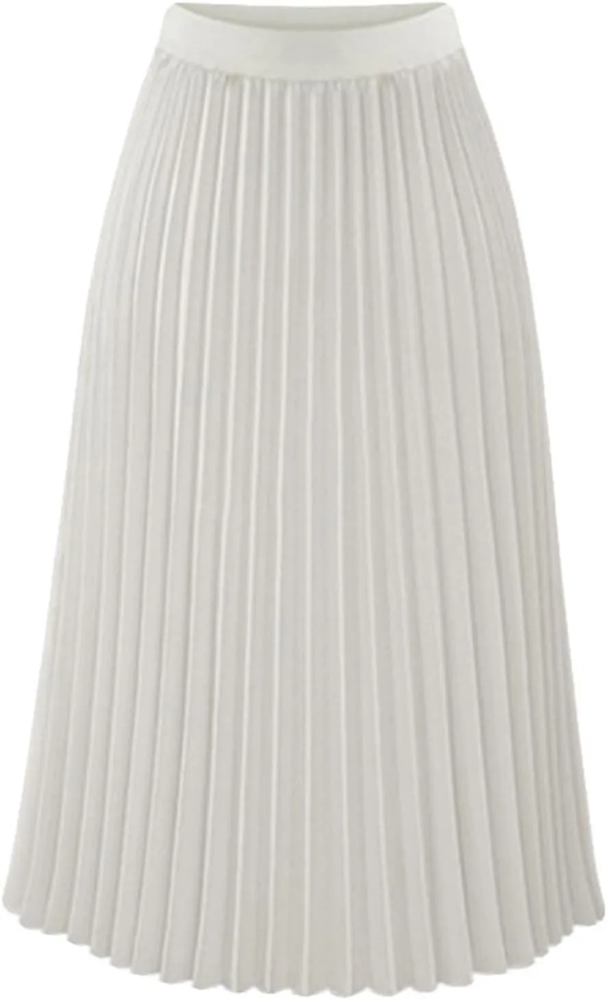 Pleated Midi Skirts for Women Midi Long High Waisted A Line Skirts Shirring Swing Skirt 2024 Fashion Party Skirt