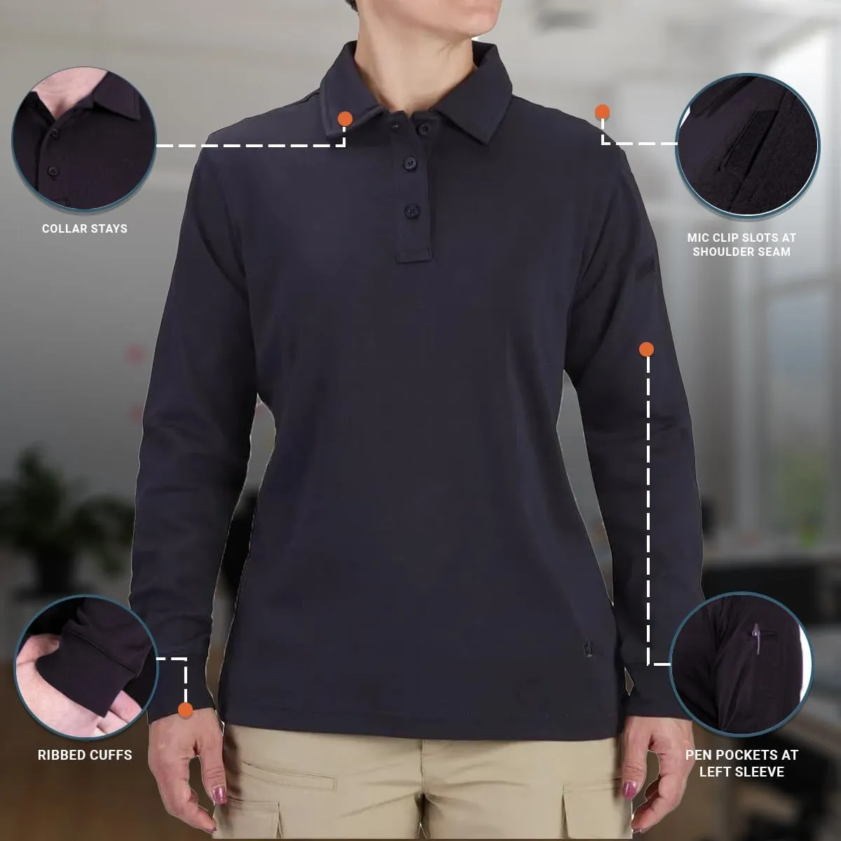 Propper Uniform Cotton Long Sleeve Women's Polo