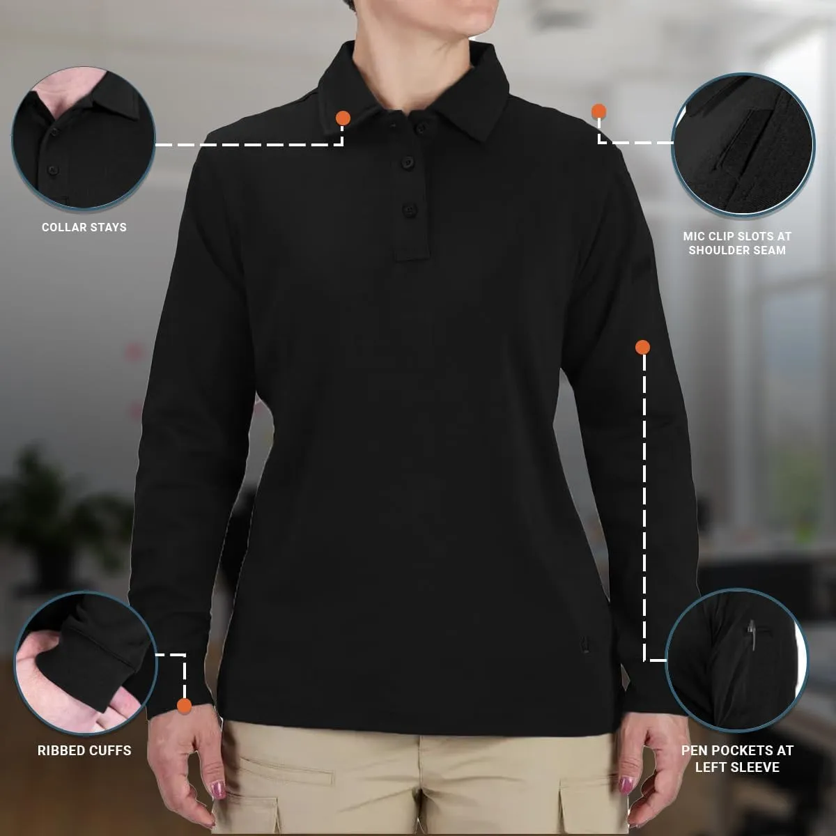 Propper Uniform Cotton Long Sleeve Women's Polo