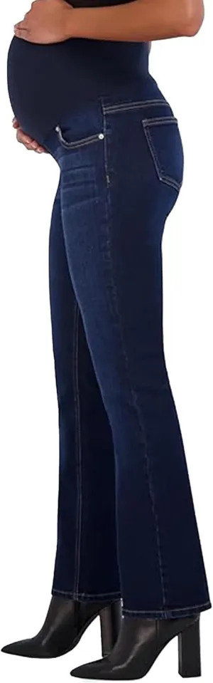 Savi Parker Women's Maternity Bootcut Jeans with Pockets  Pregnancy Must Haves Maternity Jeans Over The Belly - 32.5" Inseam