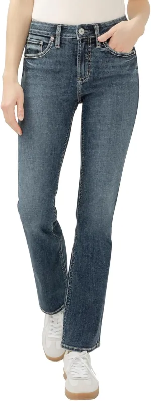 Silver Jeans Co. Women's Avery High Rise Curvy Fit Slim Bootcut Jeans-Legacy