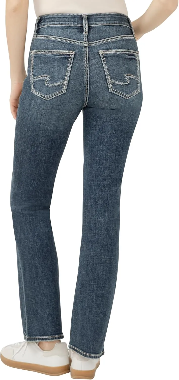 Silver Jeans Co. Women's Avery High Rise Curvy Fit Slim Bootcut Jeans-Legacy